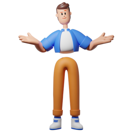 Confused Man  3D Illustration