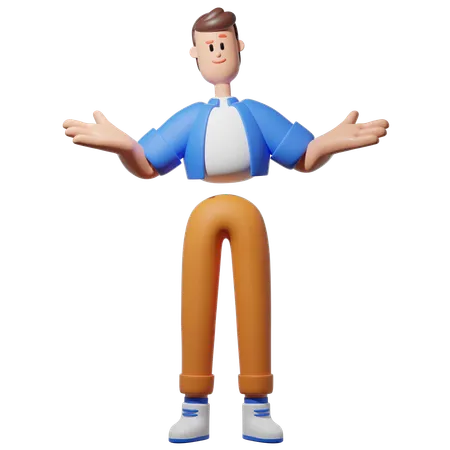 Confused Man  3D Illustration