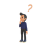 confused man 3d images