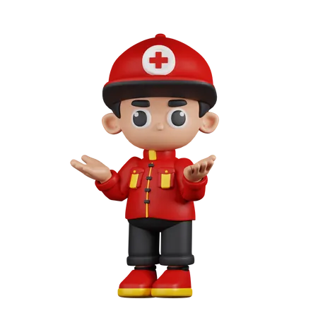 Confused Paramedic  3D Illustration