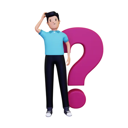 Confused person  3D Illustration