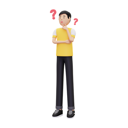 Confused person  3D Illustration