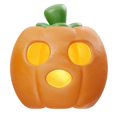 Confused Pumpkin  3D Icon