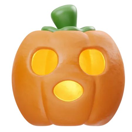 Confused Pumpkin  3D Icon