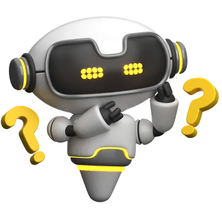 Confused Robot  3D Icon