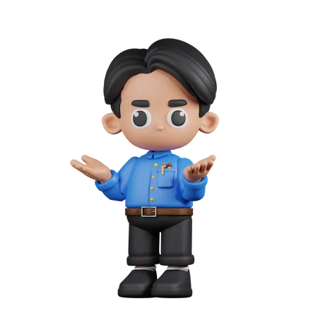 Confused Teacher  3D Illustration