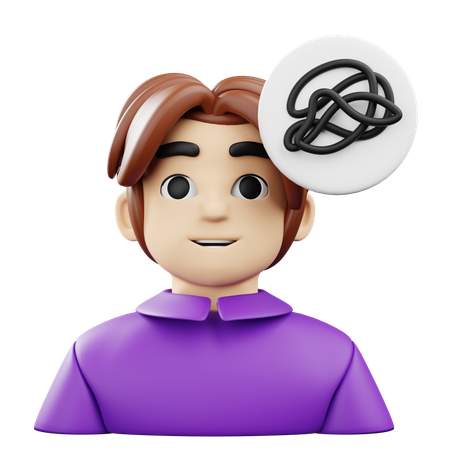 Confused Thoughts  3D Icon