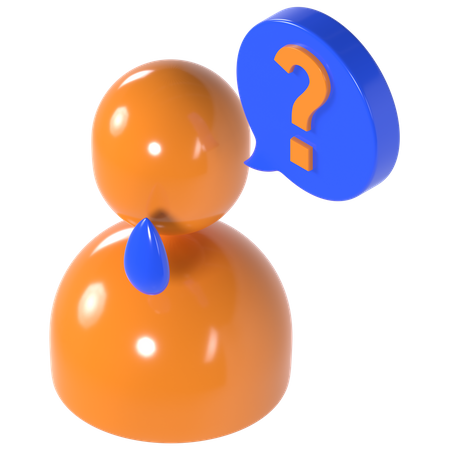 Confusion User  3D Icon