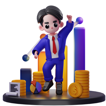 Congrats Financial Advisor  3D Illustration