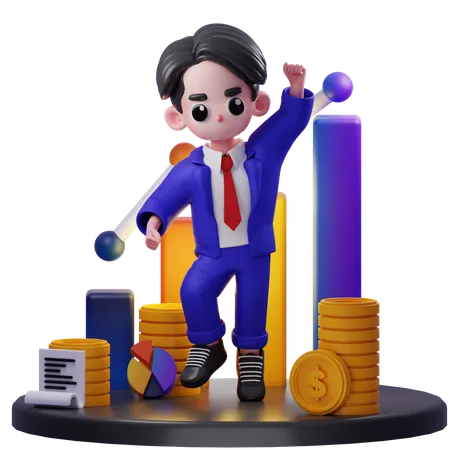 Congrats Financial Advisor  3D Illustration