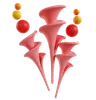 Conical Red Abstract Geometric