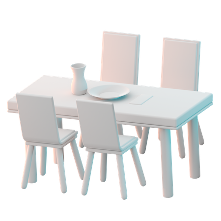 Conjunto de mesa de jantar  3D Icon