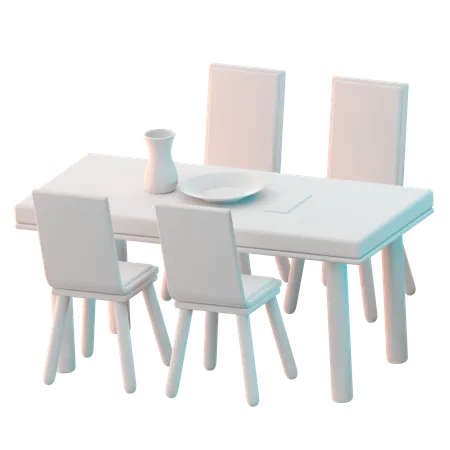 Conjunto de mesa de jantar  3D Icon