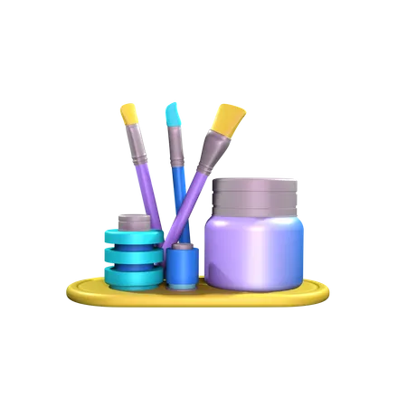 Conjunto de pintura  3D Icon