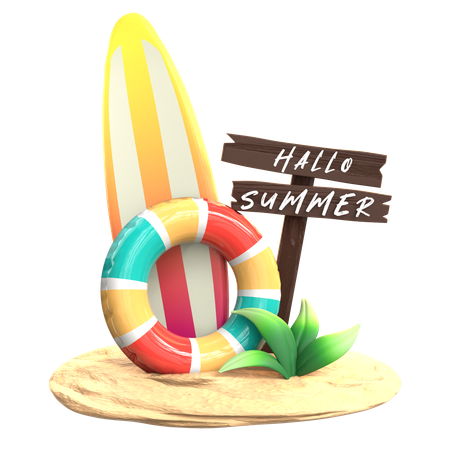 Conjunto de verano  3D Icon