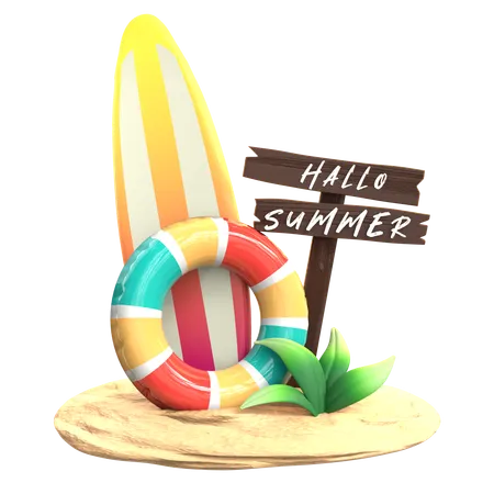 Conjunto de verano  3D Icon