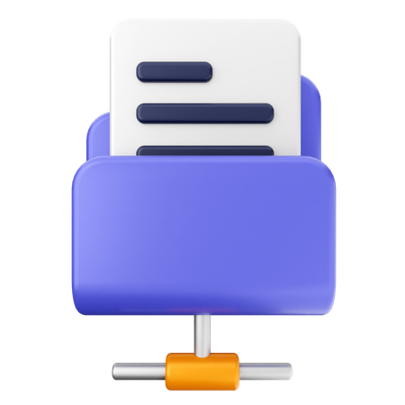 Connect Folder  3D Icon