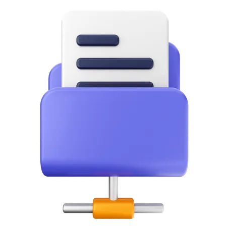 Connect Folder  3D Icon