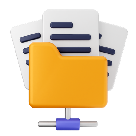 Connect Folder  3D Icon