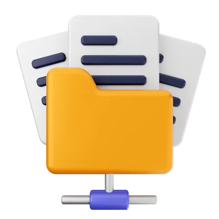 Connect Folder  3D Icon