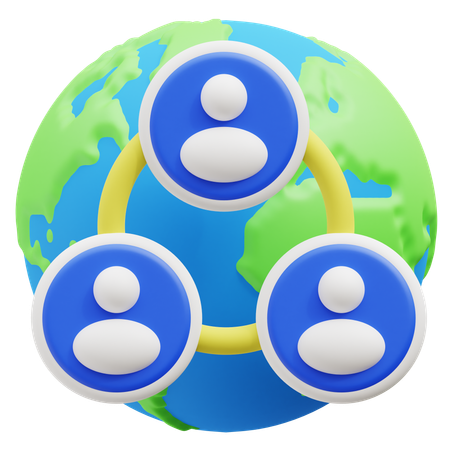 Connect People  3D Icon