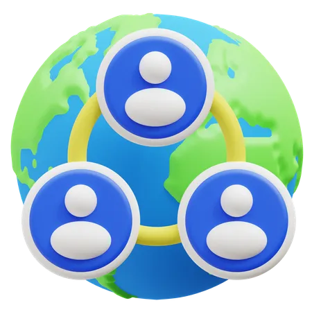 Connect People  3D Icon