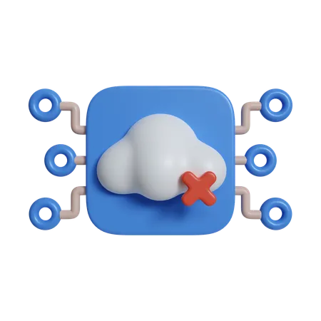 Connect To Cloud Computing  3D Icon