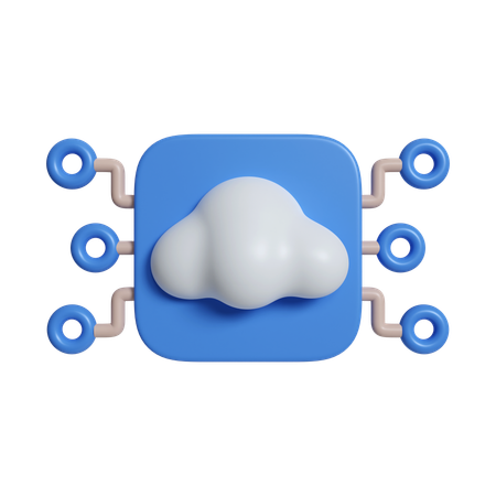 Connect To Cloud Computing  3D Icon