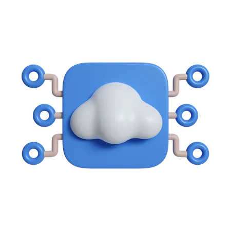 Connect To Cloud Computing  3D Icon