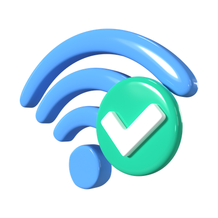 Wi-Fi connecté  3D Icon