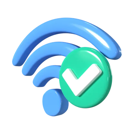 Wi-Fi connecté  3D Icon