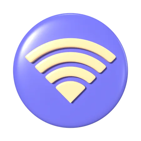 Wi-Fi connecté  3D Icon