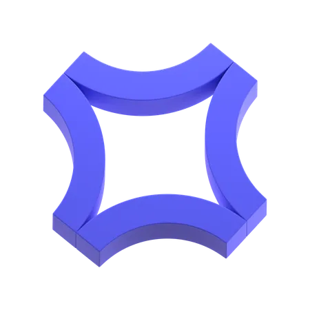 Connected arcs  3D Icon