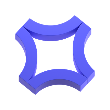 Connected arcs  3D Icon