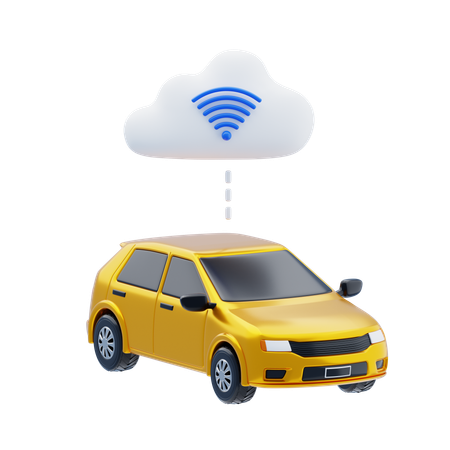 Connected Cars  3D Icon