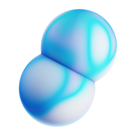 Connected Spheres  3D Icon