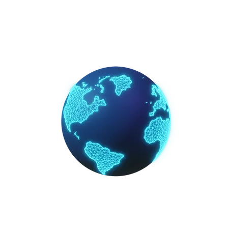 Connected World  3D Icon