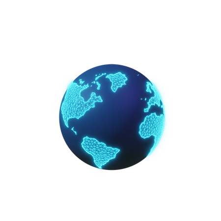 Connected World 3D Icon