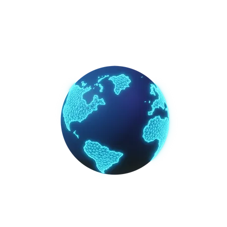 Connected World 3D Icon