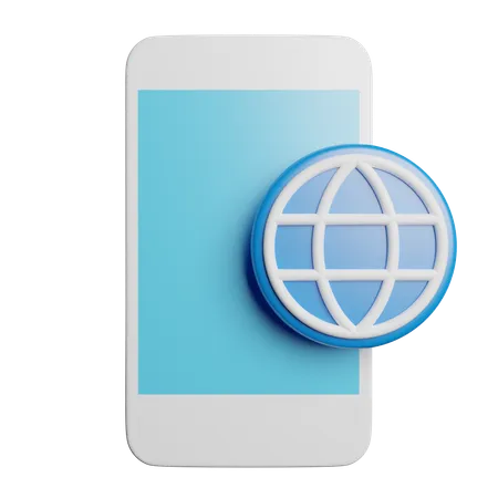 Internet Phone Network 3D Icon