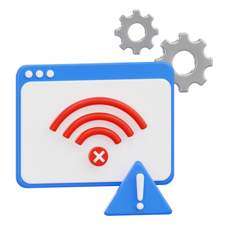 Connection failed  3D Icon