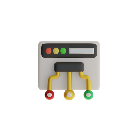 Connection Lines  3D Icon