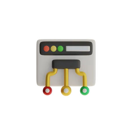Connection Lines  3D Icon