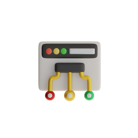 Connection Lines  3D Icon
