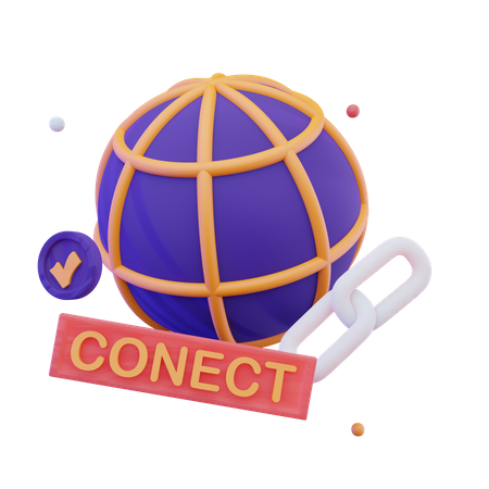 Connection link  3D Icon