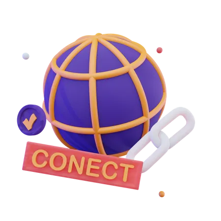 Connection link  3D Icon