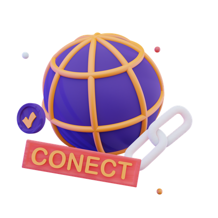 Connection link 3D Icon