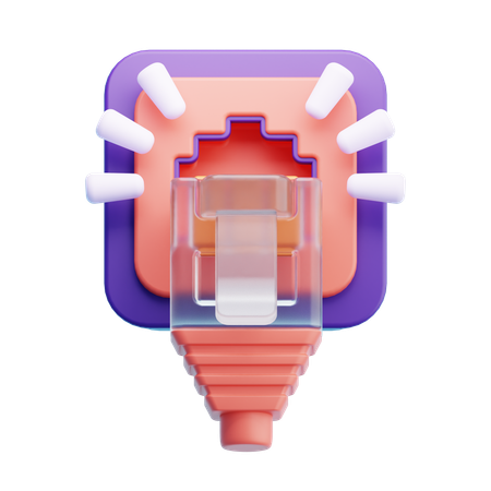 接続切断  3D Icon