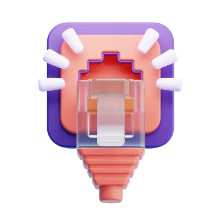 接続切断  3D Icon