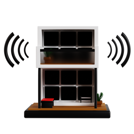 L'avenir de la connectivité pour la maison intelligente  3D Illustration